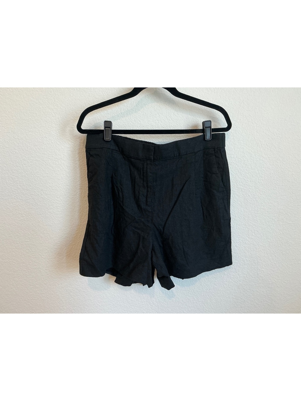J.Crew Black Linen Blend Shorts Size 14